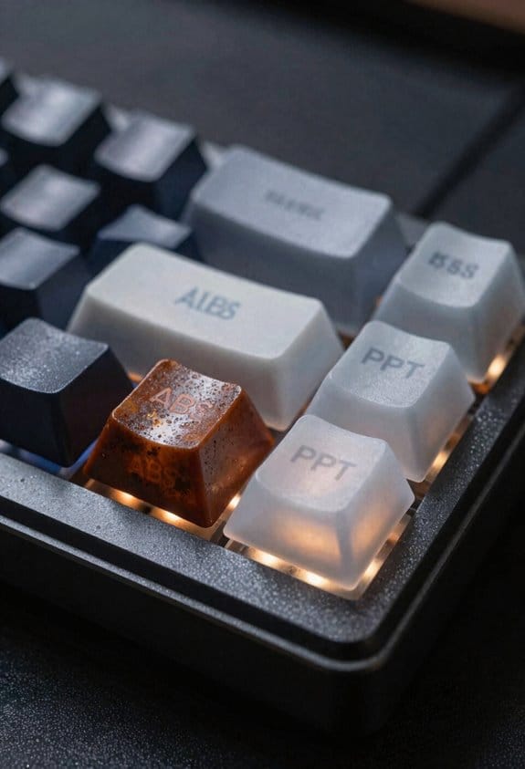 abs vs pbt uv melt density differences