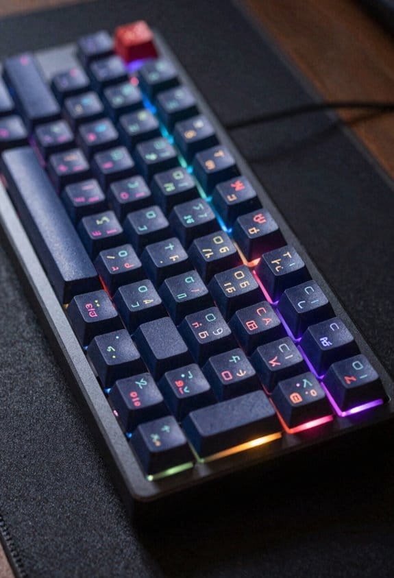 compact east asian multi layer keyboard