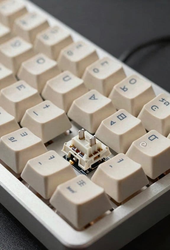 creamy quiet linear switch dampening