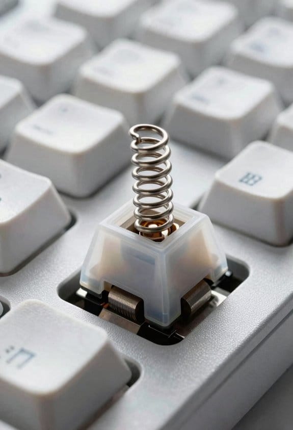 distinct tactile audible click