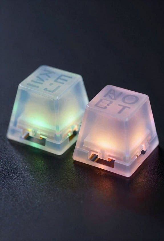 dual layer pudding keycap optics