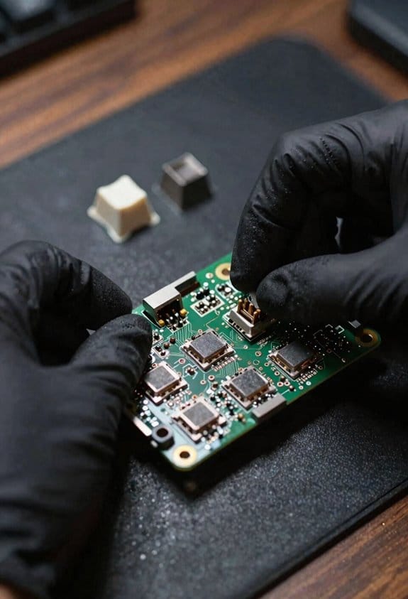 esd checked grounded hot swap procedure
