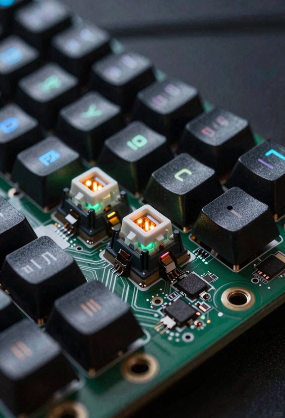 keypress triggers tiny voltage drop
